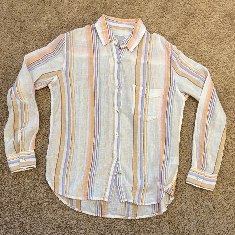 New NWT Rails Charli Stripe Button Down Shirt XS